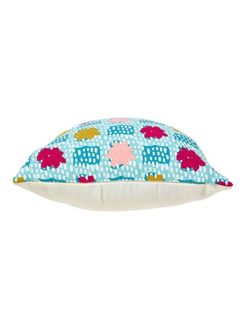 Housse de coussin 40x40 cm Fleurie Bleu - Kiabi