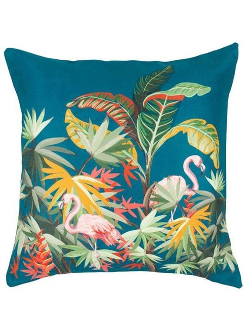 Housse de coussin 40x40 cm Jungle émeraude - Kiabi