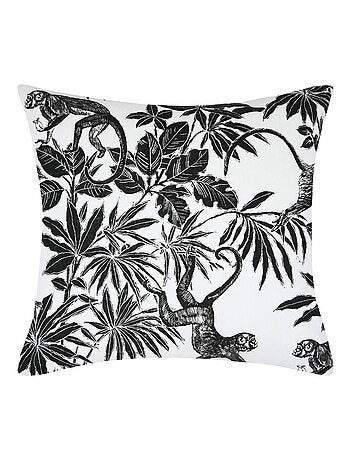 Housse de coussin 40x40 cm Macaco ardoise coton