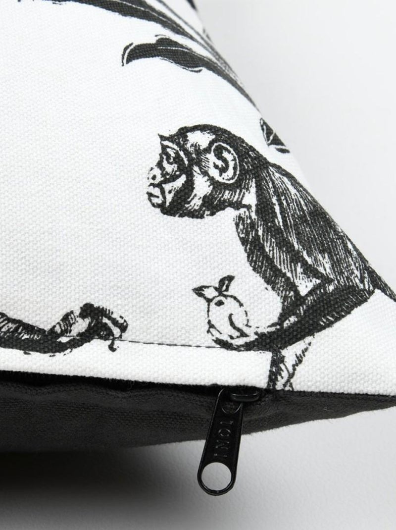 Housse de coussin 40x40 cm Macaco ardoise coton Noir - Kiabi