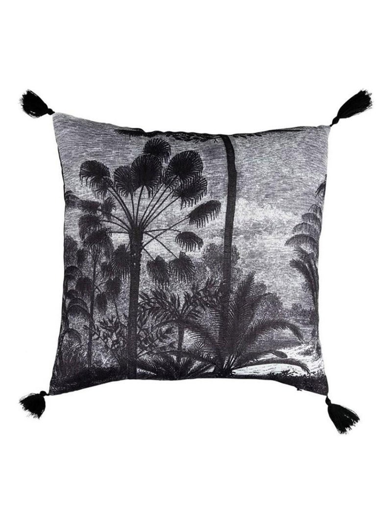 Housse de coussin 40x40 cm Ombrages Noir - Kiabi