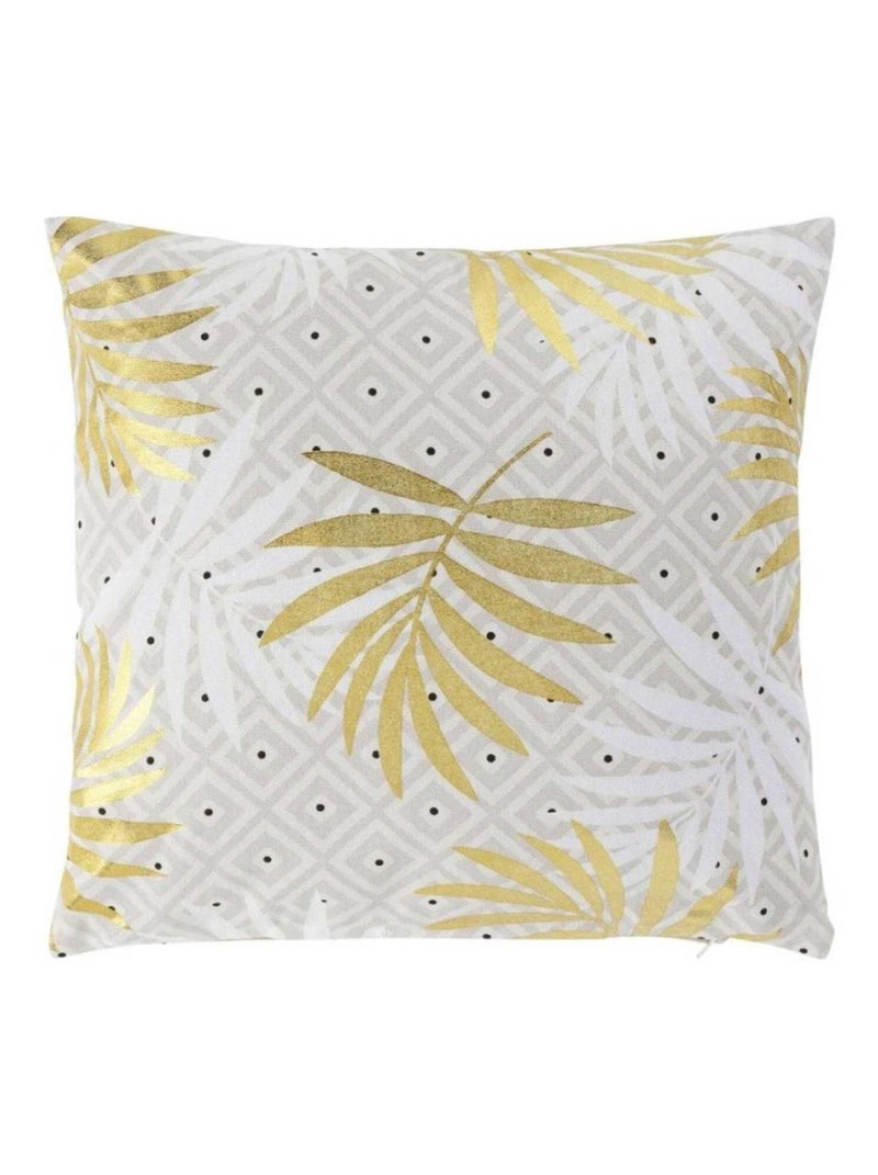 Housse de coussin 40x40 cm Or Oregold coton Blanc - Kiabi