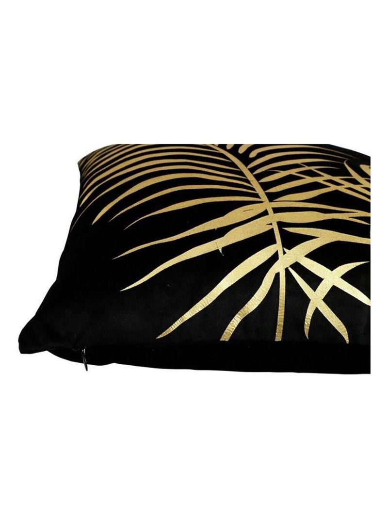 Housse de coussin 40x40 cm Palm black Noir - Kiabi