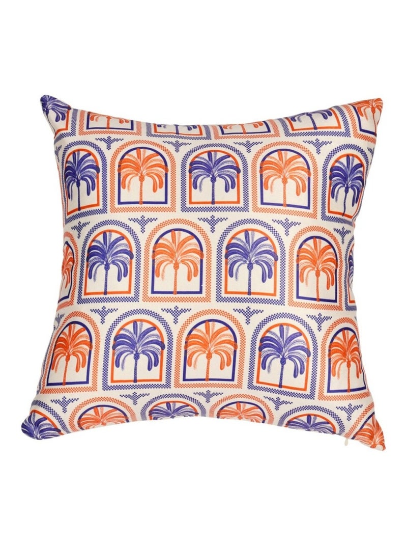 Housse de coussin 40x40 cm Palmiers Bleu - Kiabi