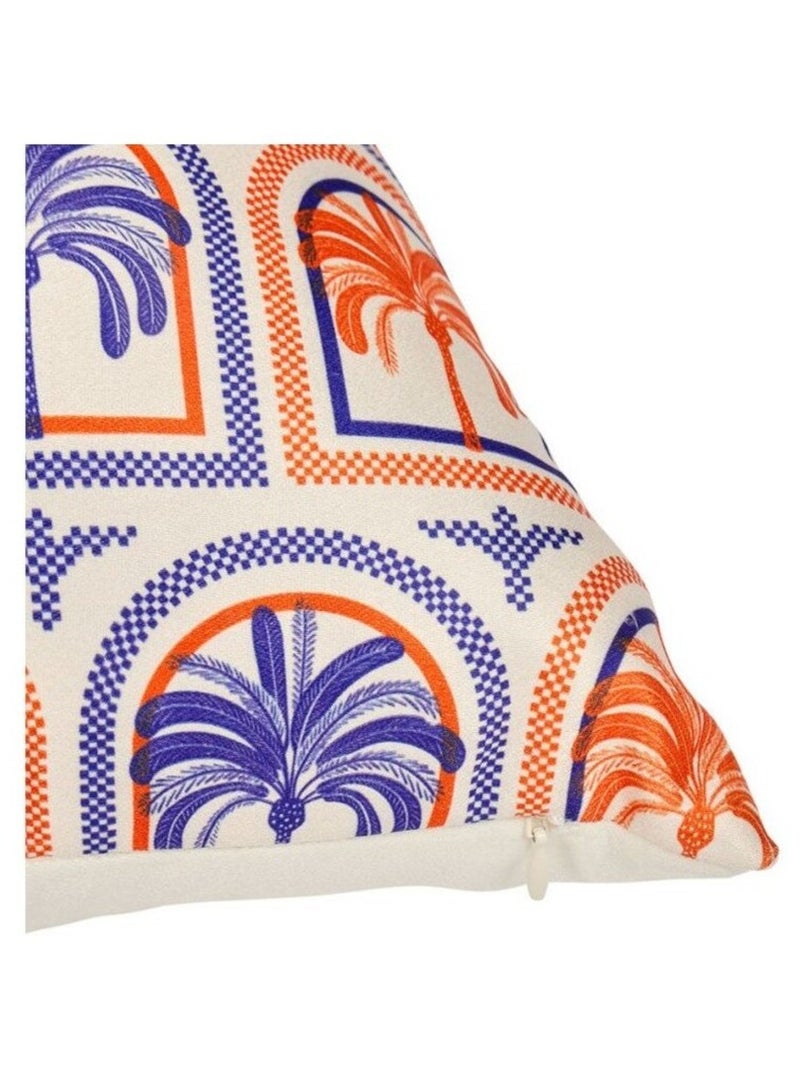 Housse de coussin 40x40 cm Palmiers Bleu - Kiabi