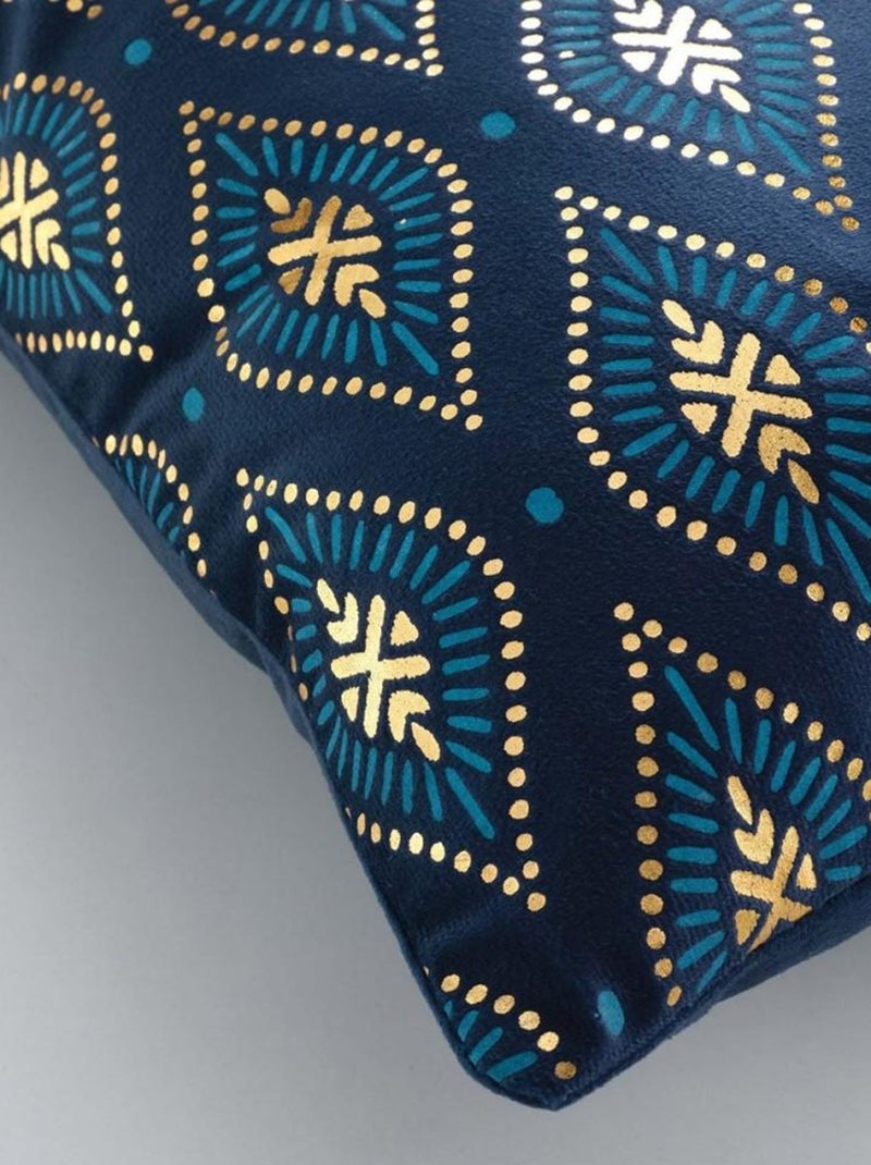 Housse de coussin 40x40 cm velours Sofia Bleu - Kiabi