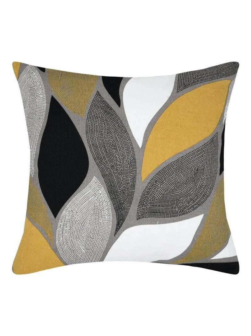 Housse de coussin 40x40 cm Vitani moutarde coton Moutarde - Kiabi