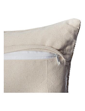 Housse de coussin 40x40 gris etnik gold