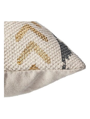Housse de coussin 40x40 gris etnik gold