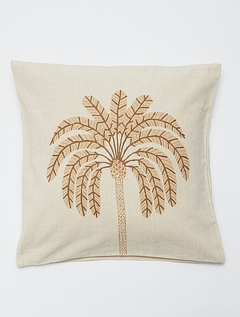 Housse de coussin (45x45cm) effet lin - Kiabi Home