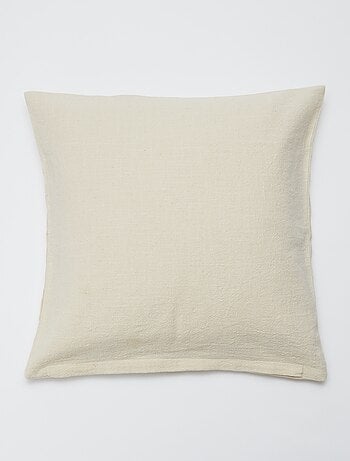 Housse de coussin (45x45cm) effet lin - Kiabi Home