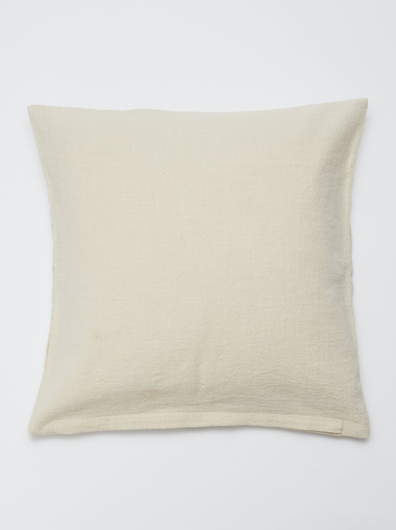 Housse de coussin (45x45cm) effet lin - Kiabi Home Beige - Kiabi