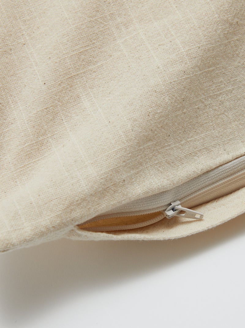 Housse de coussin (45x45cm) effet lin - Kiabi Home Beige - Kiabi