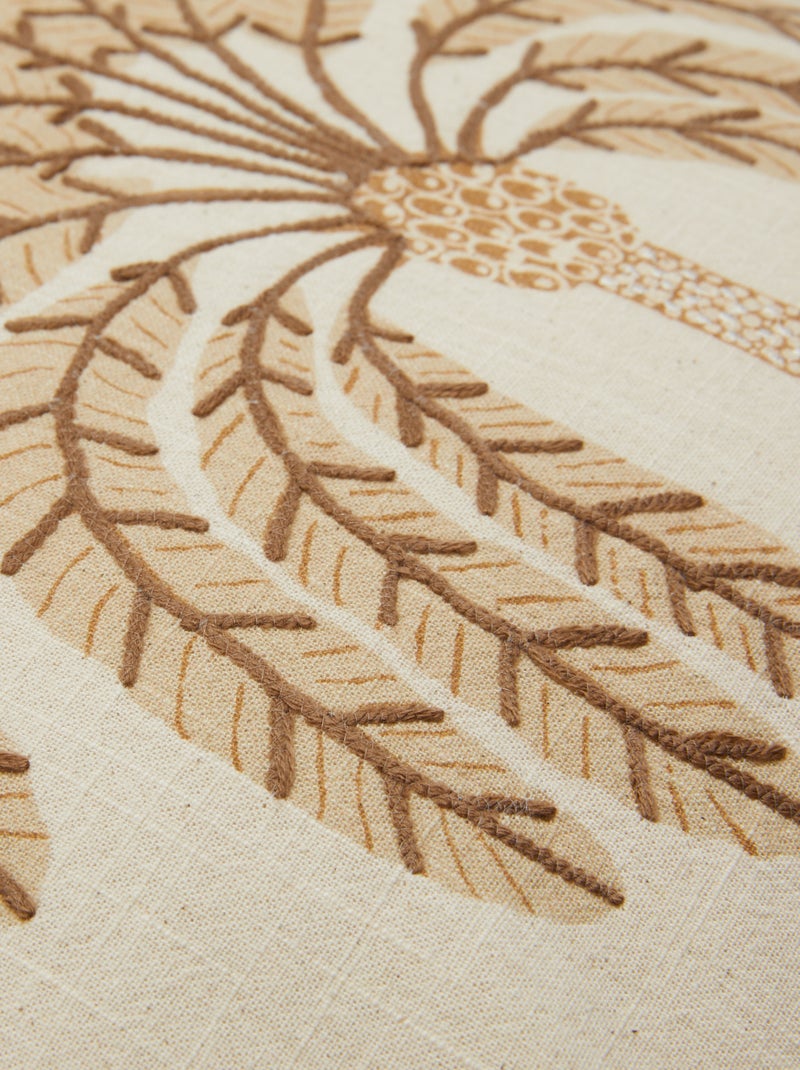 Housse de coussin (45x45cm) effet lin - Kiabi Home Beige - Kiabi