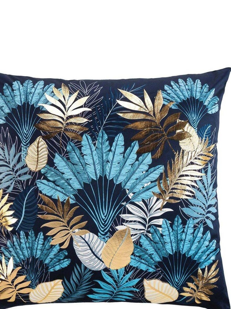 Housse de coussin 60x60 velours or Panazio Bleu - Kiabi