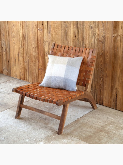 Housse de coussin à carreaux aspect mohair - Kiabi Housse de coussin à carreaux aspect mohair - Kiabi