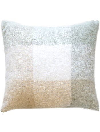 Housse de coussin à carreaux aspect mohair