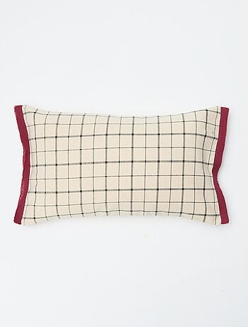 Housse de coussin à carreaux