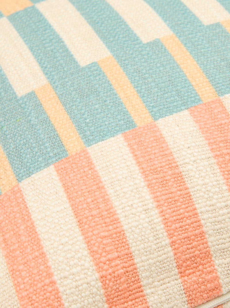 Housse de coussin à motifs géométriques Orange - Kiabi