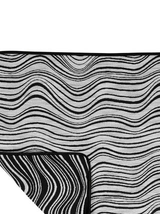 Housse de Coussin à Vagues Noir & Blanc