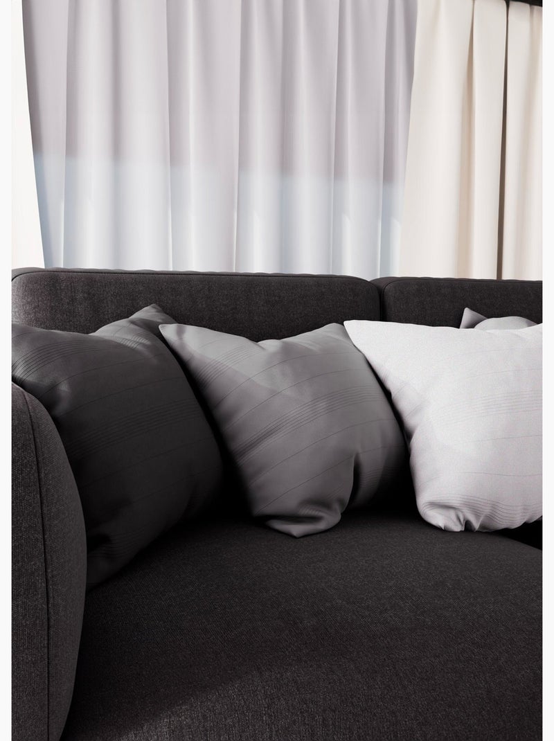 Housse de coussin ADELE, par Soleil d'Ocre gris anthracite - Kiabi