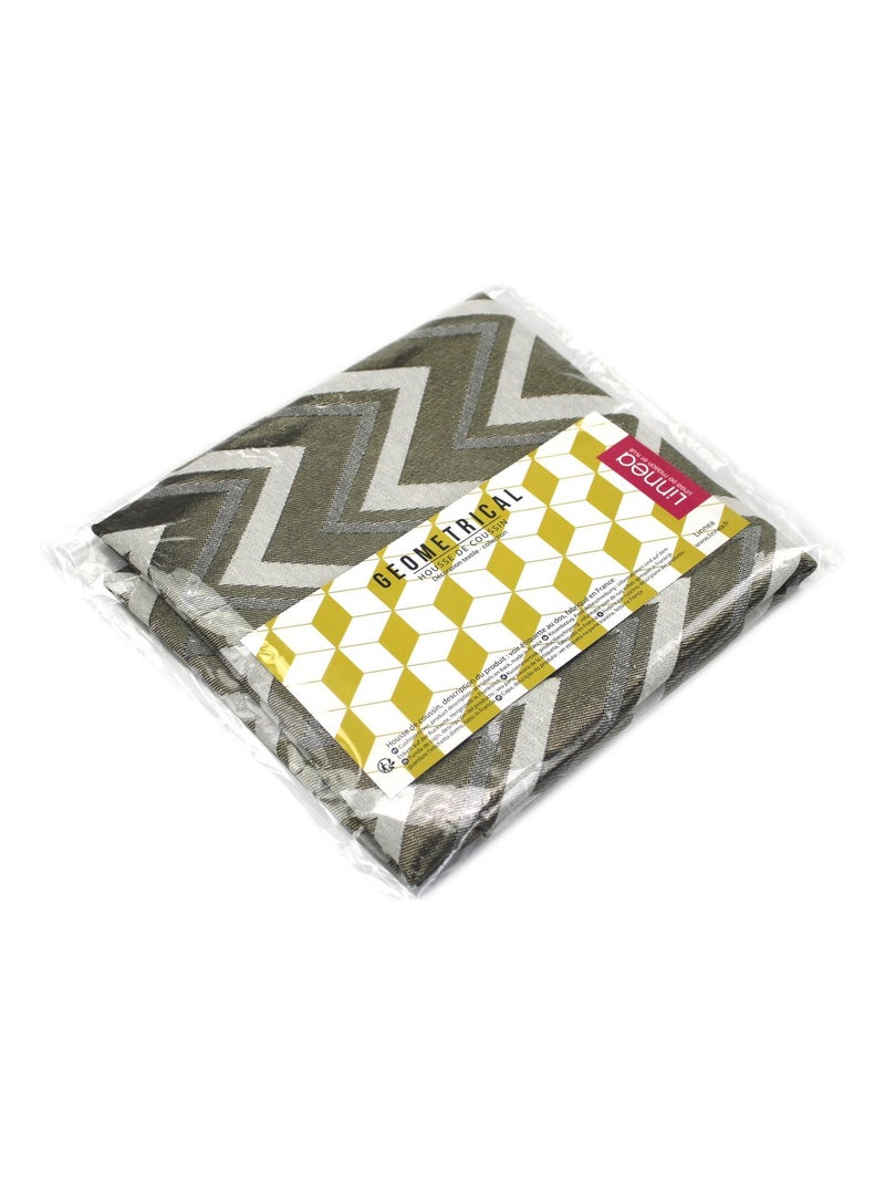 Housse de coussin AGRANO ZigZag Polycoton Multicolore - Kiabi