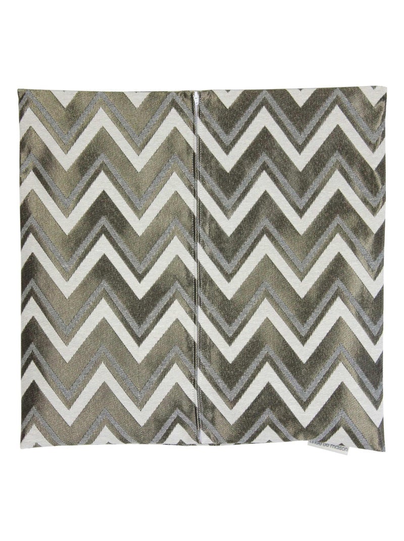 Housse de coussin AGRANO ZigZag Polycoton Multicolore - Kiabi