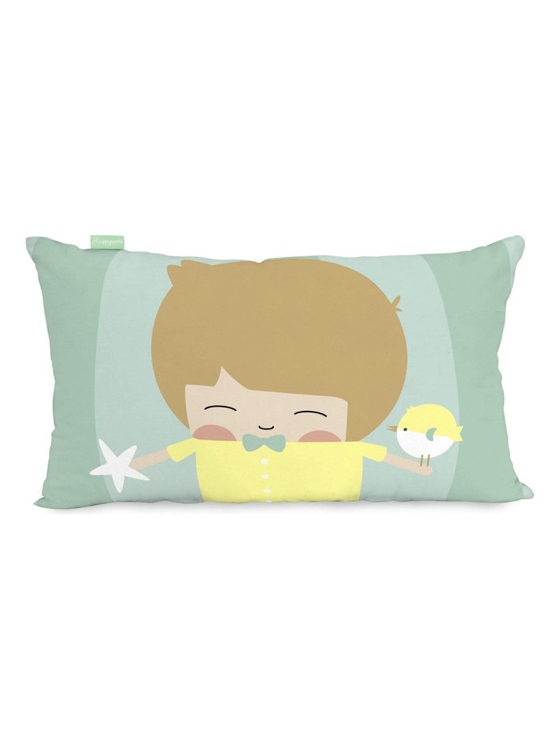 Housse de coussin Air balloon "Happyfriday" Blanc - Kiabi