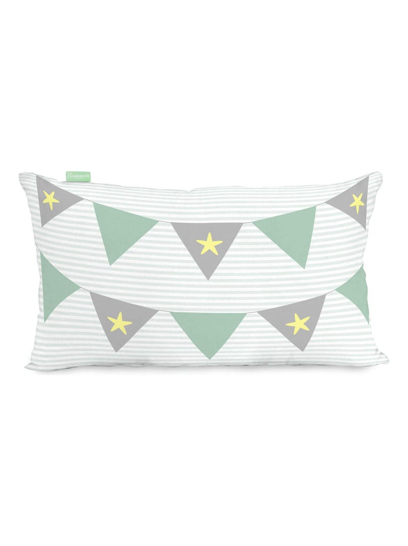 Housse de coussin Air balloon "Happyfriday" Blanc - Kiabi