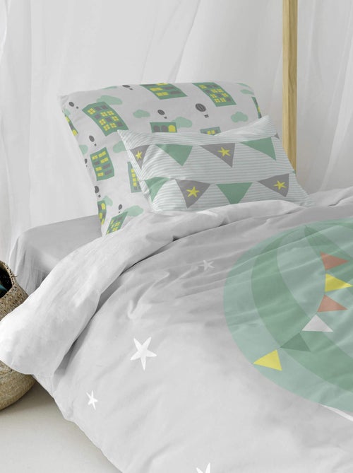 Housse de coussin Air balloon "Happyfriday" - Kiabi
