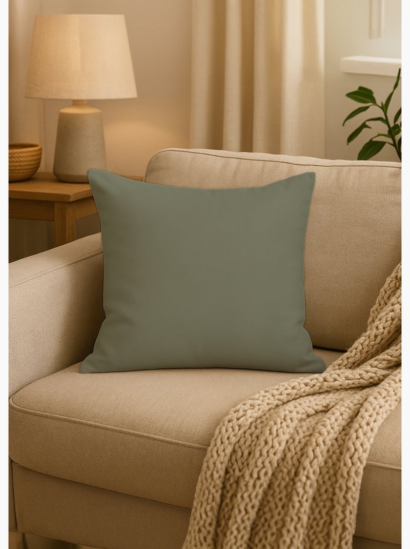 Housse de coussin ALIX, par Soleil d'ocre Kaki - Kiabi