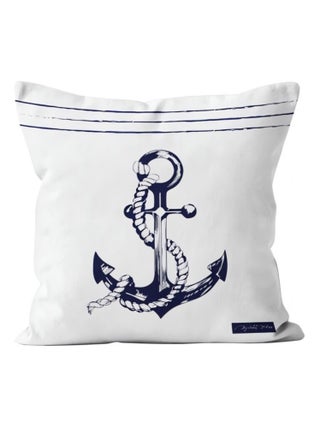 Housse de coussin ANCRE bleu, par Soleil d'Ocre