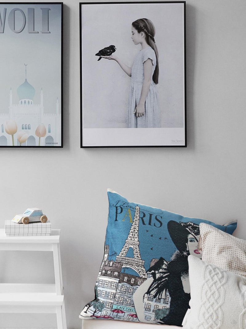 Housse de coussin AUDREY Bleu - Kiabi