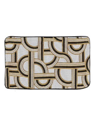 Housse de coussin aux couleurs de l’Orient Express.