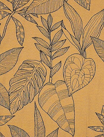 Housse de coussin aux feuilles stylisées