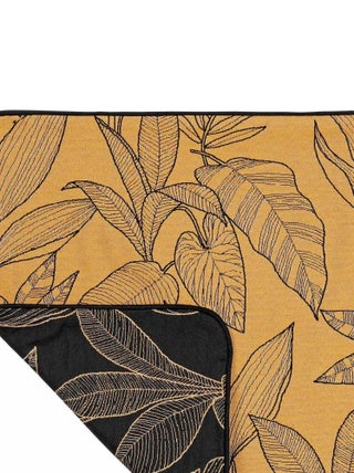 Housse de coussin aux feuilles stylisées