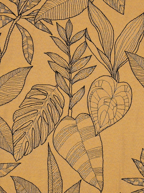 Housse de coussin aux feuilles stylisées - Kiabi