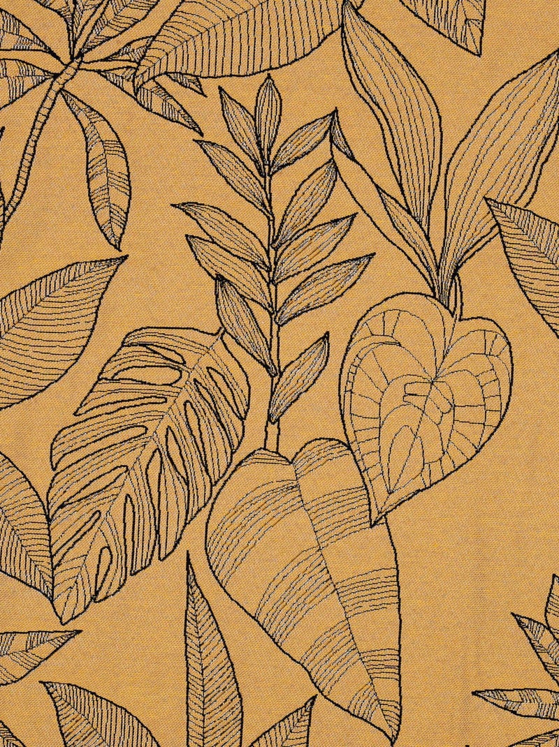 Housse de coussin aux feuilles stylisées Cuivre - Kiabi