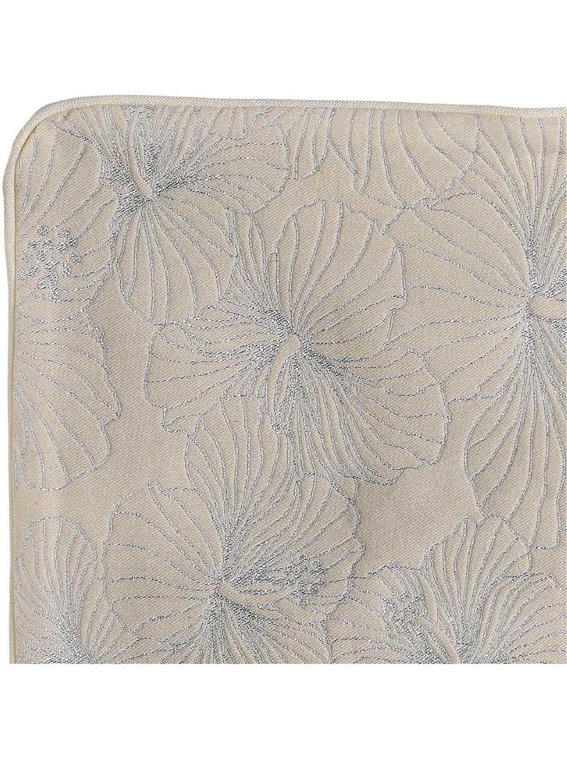 Housse de coussin aux fleurs d'hibiscus Argent - Kiabi