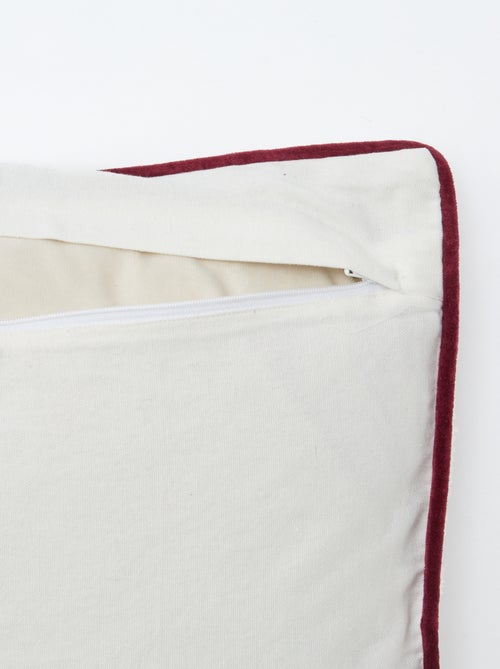 Housse de coussin avec broderies 'Noël' - Kiabi