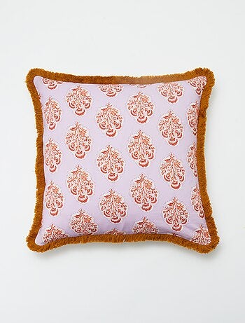 Housse de coussin avec franges (45 x 45 cm)