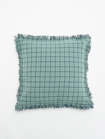 Housse de coussin avec franges