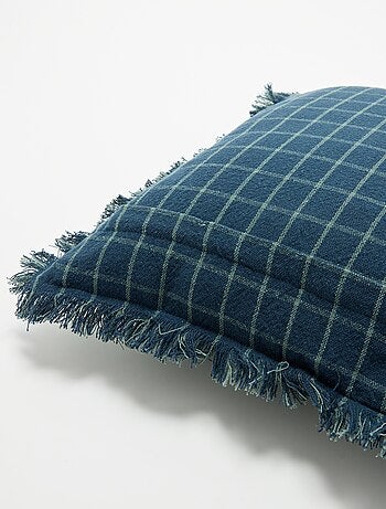 Housse de coussin avec franges