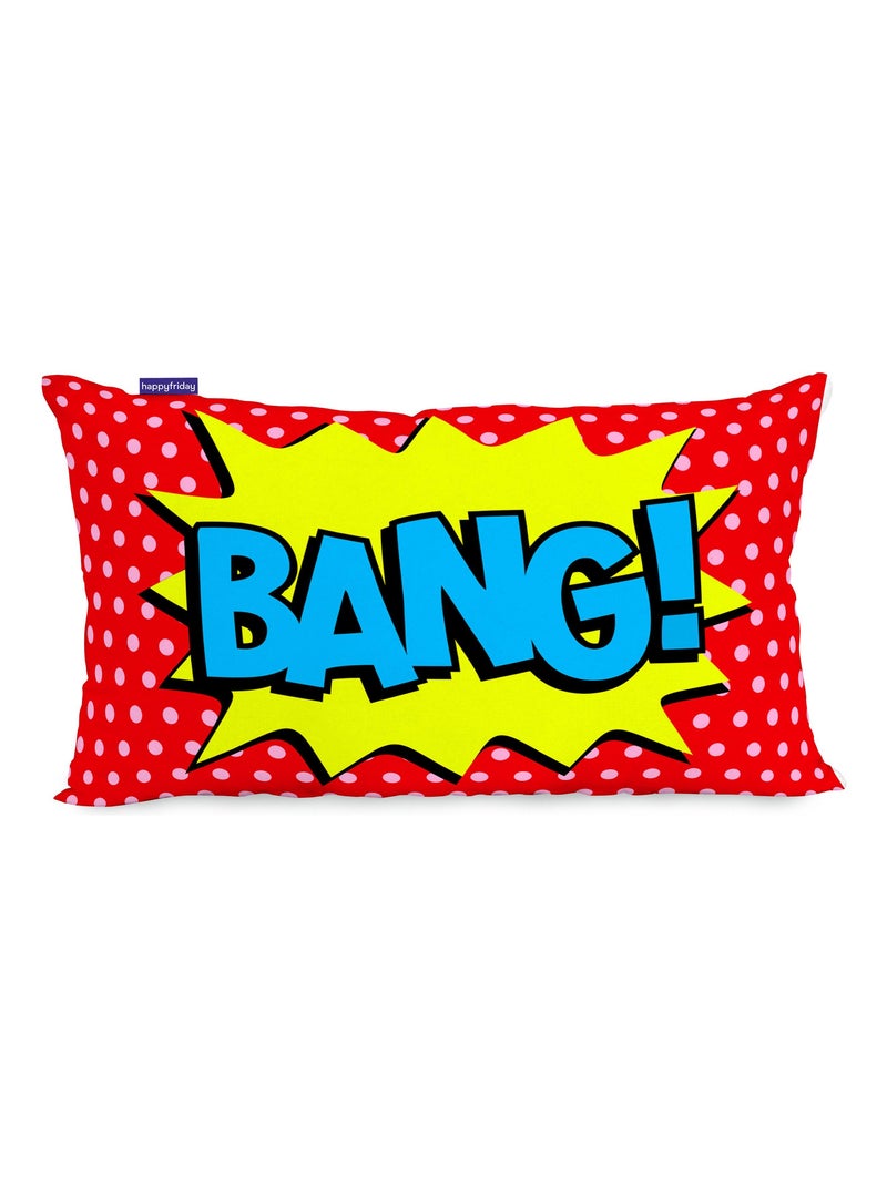Housse de coussin Bat "Happyfriday" Blanc - Kiabi