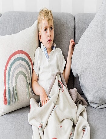 Housse de coussin bébé Arc-en-ciel en coton