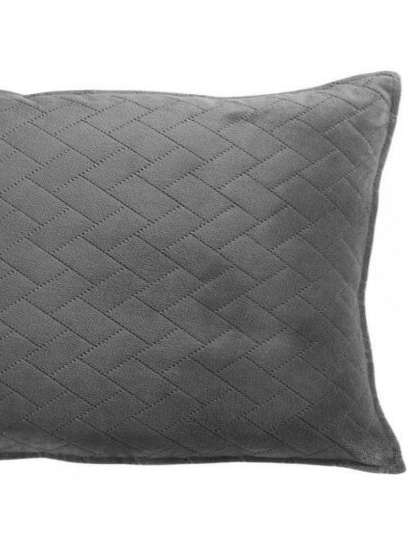 Housse de coussin Belanda gris anthracite - Kiabi