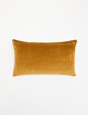 Housse de coussin bi-matière