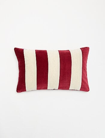 Housse de coussin bi-matière