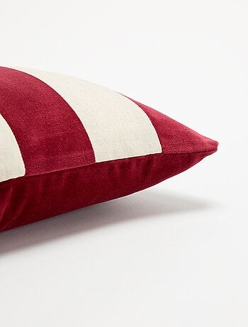 Housse de coussin bi-matière