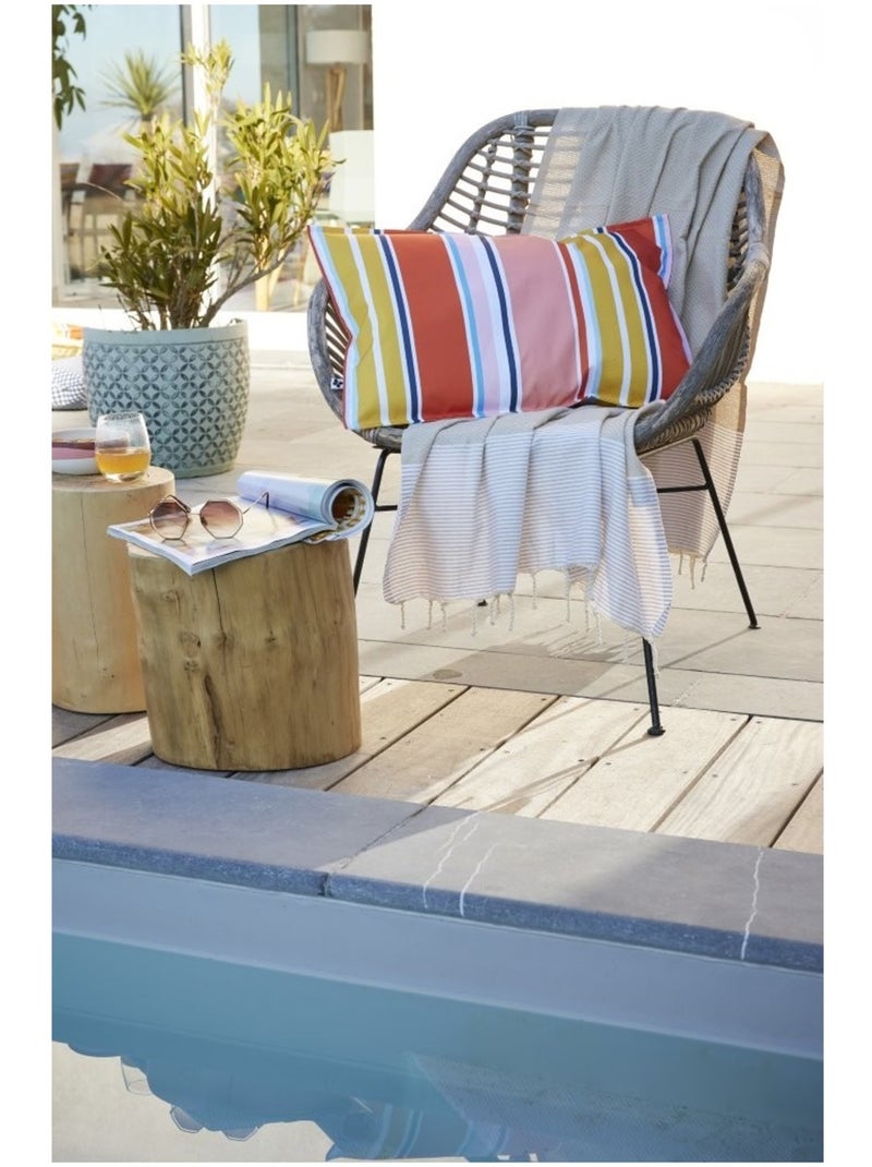 Housse de coussin Bianca déperlante et anti-UV Jaune - Kiabi